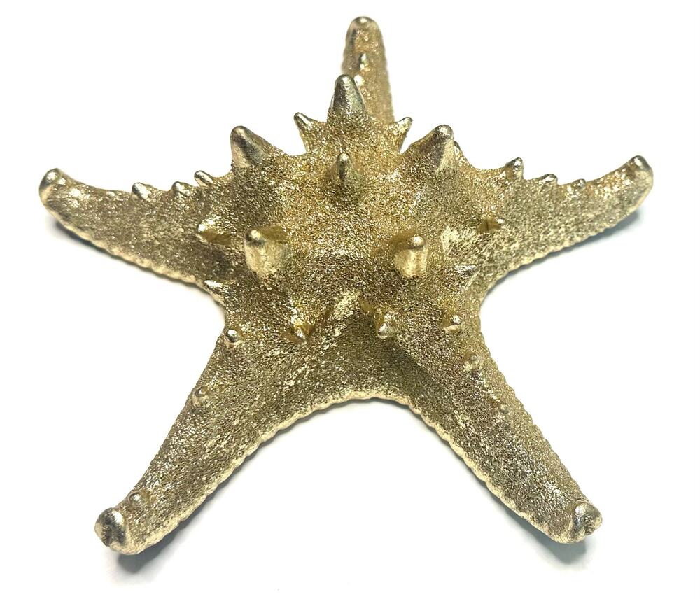 8” Decorative Gold Starfish, Beach House Decor, Ocean Theme, Trinket